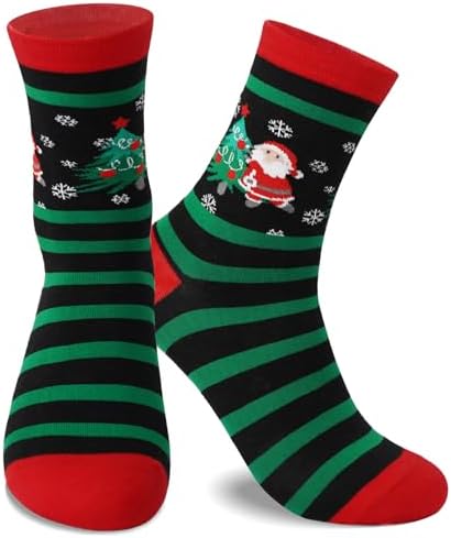 Christmas Socks for Women, Novelty Reindeer Snowman Santa Socks Christmas Gifts for Women