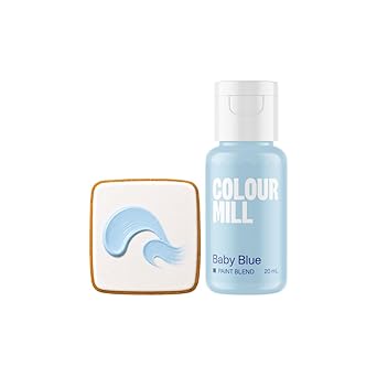 Colour Mill Edible Food Paint Vibrant Cake & Fondant Decorating Colors for Cookies, Chocolate, Royal Icing & Desserts 20 Milliliters - Matte Baby Blue