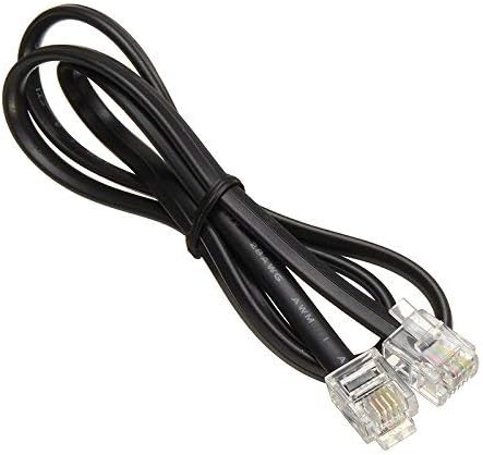 NEORTX RJ11 to RJ11 Cable 5ft, 1.5 Meters Phone Cord Telephone Line Extension Cord Cable Wire Male to Male 6P4C Modular Plug for Landline Telephone Fax Machine (Black)