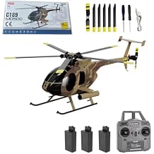 1/28 RC Helicopter for Adults, RC ERA C189 MD500 Little Bird Aircraft Model, 2.4G 4CH Single-Rotor Remote Control Helicopter with One-Key Takeoff/Landing