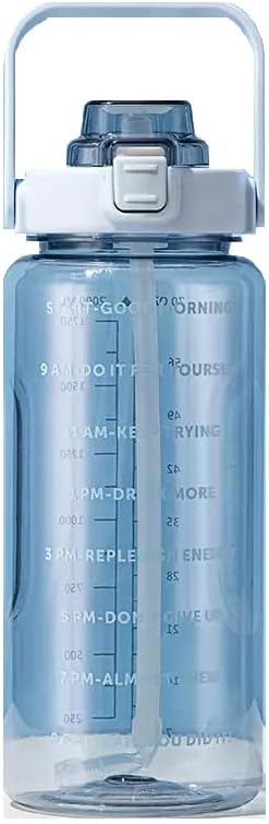 SELECT Water Bottle 70oz, 2-Liter, Motivational Sports Water Bottle, BPA Free, Leakproof Protection for Outdoor, Gym, Sports, Office and Daily Life (Ocean Blue)