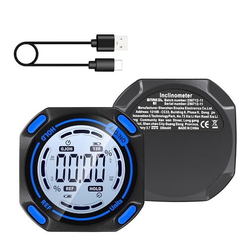 Digital Angle Finder, Magnetic Angle Gauge Tool for Table Saw Blade, Angle Measuring Tool with LCD Backlit for Woodworking, Construction, Machine Tool Inspection and Wheel Alignment