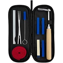 10 Pcs Professional Piano Tuning Kit Piano Tuner Hammer Mute Tools Portable Piano Tuning Tools Piano Repairing Accessories with Felt Temperament Strip and Case for Tuning Beginner, Professional Tuner