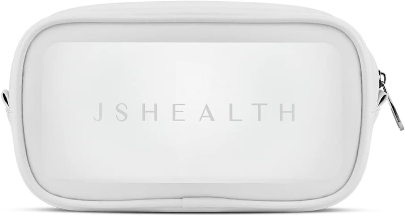 JSHealth Travel Toiletry Bag for Women - Cosmetic Bag for Vitamins, Skincare, Makeup & More