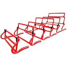 Adjustable Agility Training Hurdles, 5 Height Speed & Jump Hurdles, Portable Sports Equipment for Soccer, Football, Basketball, Kids & Athletes