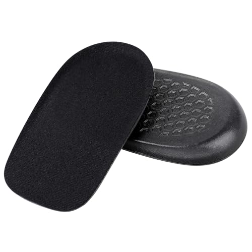12 Inch Heel Lifts for Leg Length Discrepancy Gel Height Increasing Insoles Soft Shoe Lifts for Women Men Uneven Legs Comfort Half Foot Insoles for Heel Pain, Black