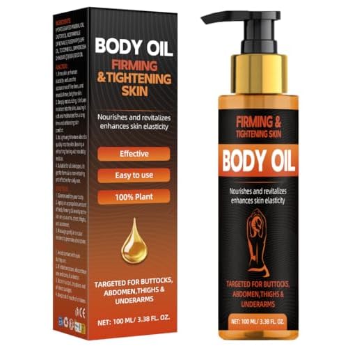 Body Firming Oil 3.38 FL OZ, After Shower Body Oils for Women, Skin Tightening and Hydrating Treatment for Arms, Legs, Stomach  Body, Deep Moisturizing Body Care That Plumps