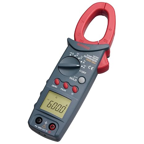Japan Sanwa DCM600DR Clamp Meters Clamp Multimeter High Precision Pliers Ammeter Voltmeter AC+True RMS Suitable for Maintenance of Vehicle, Hybrid Vehicle, EV & DMM Functions(DCM600DR)