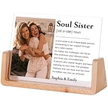 Soul Sister Gifts for Women, Personalized Best Friend Picture Frame, Custom Soul Sister Photo Frame, Birthday Christmas Long Distance Friendship Gifts For Soul Sister Bff Besties