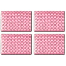 Saleen Rectangular Placemat Bundle (Candy Red, Set of 4) (4 Items)