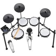 Electronic Drum With Quiet Mesh Pad, 10 Inch Dual Zone Snare 440+real Sound Foot Pedal Electronic Drum Set Electric Drum for Beginner