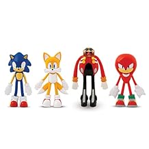 TCG Toys Bend-EMS - Sonic The Hedgehog - The Original Bendable, posable Actions Figures from The 90's are Back! Great Birthday Gifts for Kids, Boys, and Girls