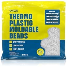 VViViD Thermoplastic Moldable Beads (15oz) Meltable Thermal Polymorph Plastic Pellets for Modeling, Crafts, DIY, Cosplay, Sculpting and Temporary Repair