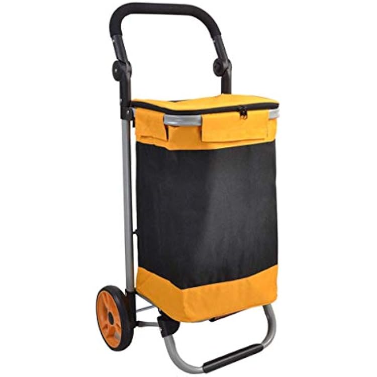 Shopping Trolley,Shopping Trolley Steel Tube 17Cm Beawheel Shopping Square Grocery Small Grocery CartOrange