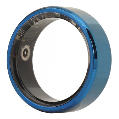 Smart Ring Health, Health Ring to Monitor Fitness Pedometer Sleep Data, Remotely Take Photo, IP68 Smart Health Ring for Men Women, Blue 9