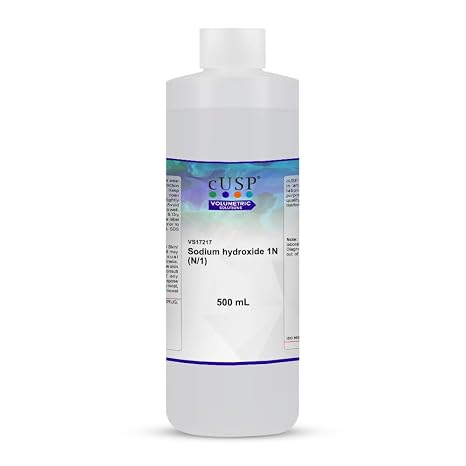 Sodium Hydroxide 1N (N/1) - 500mL | Accurate Lab-Grade NaOH Solution for pH & Chemical Analysis