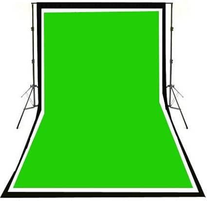 ePhoto Photography Studio Photo Video Black, White & Chromakey Green Screen 6ft x 9ft Muslin Backdrops with Background Support System and Carry Bag by ePhoto INC 901+6x9BWG