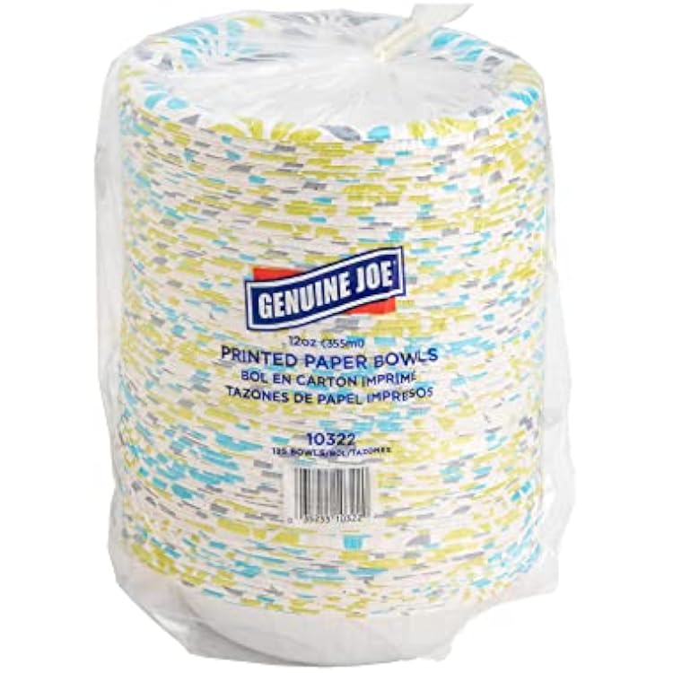 Genuine Joe 12 oz. Paper Bowls Pack of 125