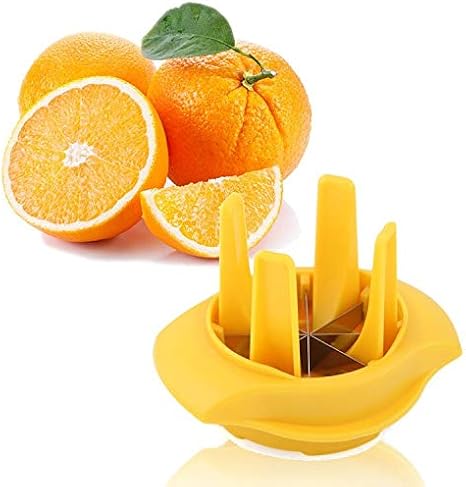 1PC Fruit Vegetable Lemon Slicer Lime Slicer Wedger Cutter Orange Peelers Orange Splitter Creative Orange Kitchen Gadget Fruit Vegetable Tools (Orange)