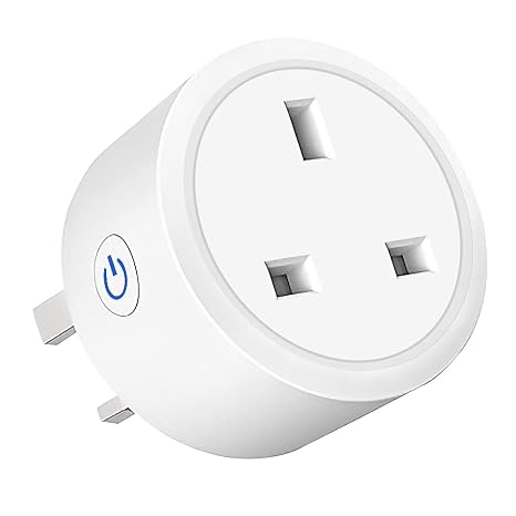 Smart Plug WiFi Socket Monitor Timing Function Tuya SmartLife APP Control Works with Amazon Alexa (Echo, Echo Dot), Google Home, IFTTT, Smart Socket, Remote Control 16A Power Smart Plug (1 Pack)