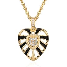 Fettero Halloween Necklaces for Women Charm Bat Heart Pumpkin Pendant Necklace Gothic Punk Gold Necklace for Women Vintage Party Jewelry