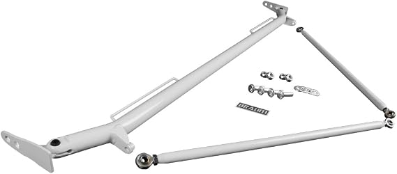 Braum for 05-14 Ford Mustang Harness Bar Kit - White Gloss