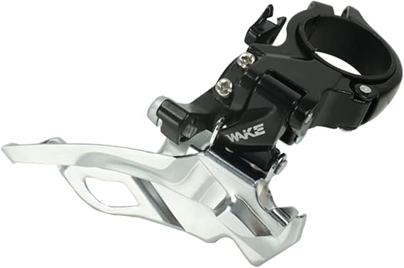 Front Derailleur 3 Speed,FOMTOR Universal 31.8mm and 34. 9mm 42T-32T-24T Aluminum Alloy Bike Derailleurs, Bicycle Parts, Bicycle Accessories for MTB Mountain Bike BMX Road Bikes (Black)
