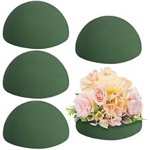 Flower Foam 4 Pack Green Floral Foam 5.5inch x 2.75inch Round Plant Foam Floral Dry Foam Half Ball Oasis Large Flower Foam Craft Styrofoam for Flower Arrangements for Artificial Plant Bouquet DIY