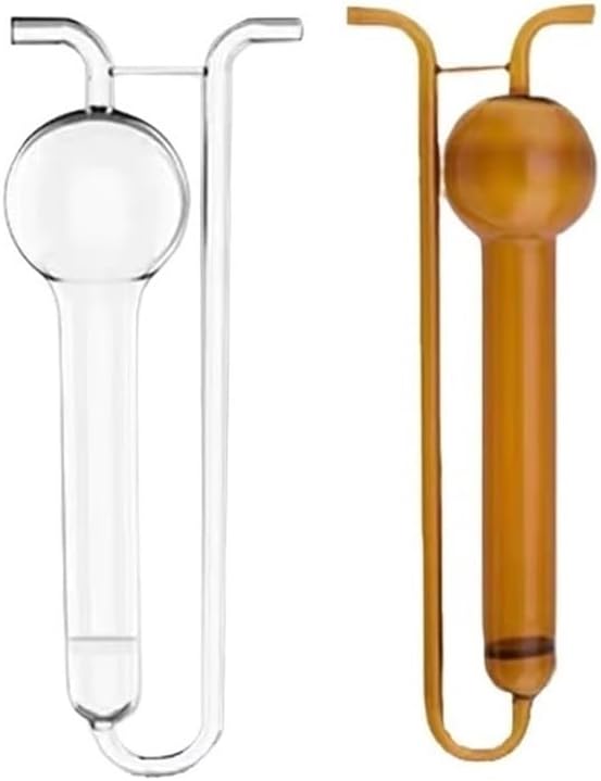 Clear/Brown U Shaped Porous Glass Plate Absorber Tube/Bottle Air Collector 10 25 50 75 100 125 ml (25ml brown)