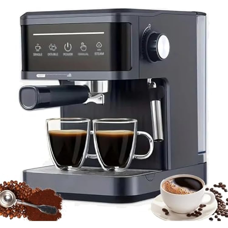 Espresso Machine 20 Bar, Semi Automatic Coffee Makers With Milk Frother Steam Wand, Touch Screen, 60 Oz Water Tank, Coffee Machine For Home, Latte Machine, Gifts For Coffee Lover,Black