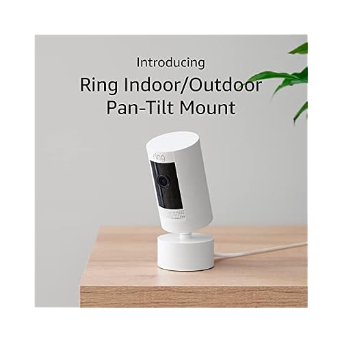 Ring Indoor/Outdoor Pan-Tilt Mount for Outdoor Cam (Stick Up Cam) Plug-In, White (Power adapter and camera not included)