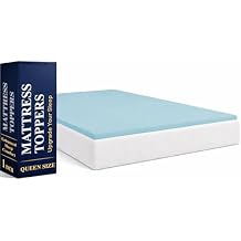 Greaton, 3-Inch Gel Memory Foam Mattress Topper, CertiPUR-US Certified for Superior Comfort and Support, Full, Blue