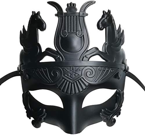 Ubauta Masculine Greek & Roman Soldier Masquerade Mask for Men Venetian Mask