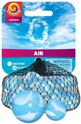 Air Marble Net 25 Piece Set - 24 Player Marbles & 1 Shooter Marble