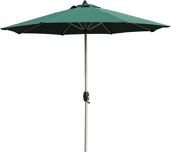 2.7M/9FT Aluminium Patio Umbrella,with Crank Handle Market Table Umbrella, 8 Ribs, for Outdoor Terrace, Yard