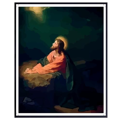 Blessed Posters Jesus God Painting Christian Portrait Religious Wall Art Spiritual Artwork Home Office Decor Gift