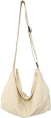 Canvas Crossbody Bag for Women Large Messenger Bags for College Travel Shoulder Bag Shopping Bag Unisex