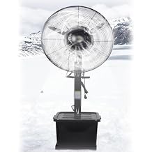 Portable Misting Fan 90 Degree Oscillation Mister Fan 29.5in Industrial Floor Fan 3 Cooling Speeds Outdoor Moving Cooling Fan for Gym Camping Bedroom Patio(Size:29.5in)