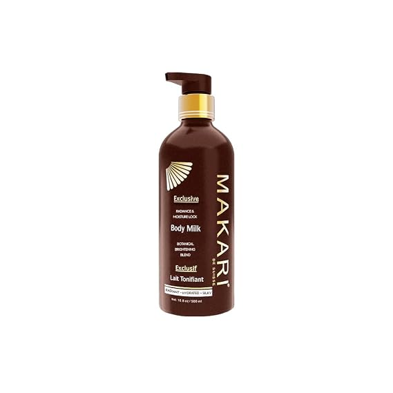 MAKARI Exclusive Active Intense Tone Boosting Body Milk, 16.8 fl oz | Tone-boosting body milk with carrot oil & citric acid to moisturize, soften & improve the appearance of uneven-looking skin