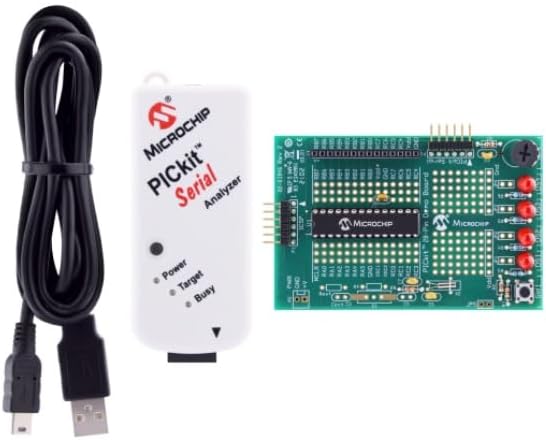 Microchip Technology DV164122 PICkit Serial Analyzer, PIC16F886 MCU 8-Bit Embedded Evaluation Board, DV164122, with Cable