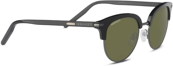 Serengeti Lela 8942 Acetate Aurora, Black/Shiny Dark Gunmetal Mineral Polarized 555nm
