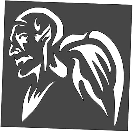 Monster Reusable Custom Cut Stencil Clear Plastic Sheet Template Cutout Sign DIY Supplies for Airbrush Painting Drawing 1-8x8 inch