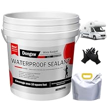 RV Silicone Sealants,RV Roof Sealant, Self-Leveling Lap Sealant and Weatherproof RV Caulk for Camper Roof Repair and Leak Prevention, RV Roof Coating 1/4 Gallon (1.35 Liters)