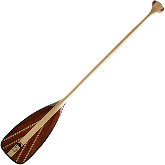 BENDING BRANCHES Java ST Wood Canoe Paddle Solid Basswood Shaft, Hardwood Blade with Fiberglass Wrap and Rockgard Protection, Freestyle Palm Grip for Lightweight Flatwater & Wilderness