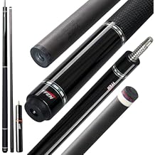 YFEN Carbon Fiber Pool Cue Stick 11.5mm 12.5mm Low Deflection Pool Stick with Rare Wood Butt Balone Shell Inlaid Ring Professional Cue Stick with Extension