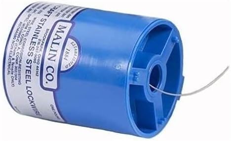 Malin - MS20995C Stainless Steel Safety Wire Lockwire, Canister, 0.025 Dia, 596 ft. by Malin
