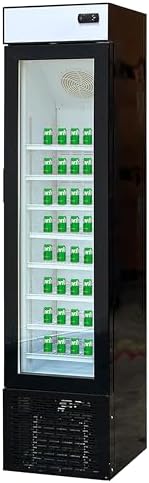 Commercial Upright Display Freezer, ETL 1 Narrow Glass Door, 17 W 105L,-15F to 5F LED Lighting for Shop, Restaurant