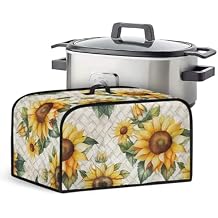 Crock for Pot Covers Oval 6 7 8 qt Sunflower Slow Cooker Cover Kitchen Washable Appliance Cover Protective Slow Cooker