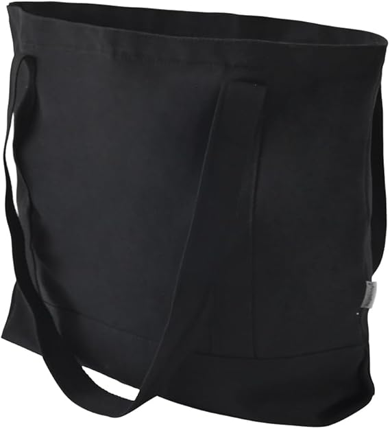 Heavy Duty Large Canvas Zipper Close Beach Tote Grocery Bag With Inner Pocket Multi Purpose Fashion Tote Bag