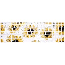 Silicone Keyboard Cover Skin for Dell Inspiron 15 3000 5000 Series/Inspiron 17 3000 Series/Inspiron 17 7786 /G3 15 17 Series/G5 15 Series/for Dell G7 15 17 Series-Sun Flower